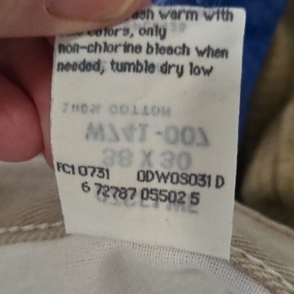 Vintage Wrangler Silver Edition Jeans 38x30 Khaki Tan Denim Made in USA 90s - Picture 12 of 13